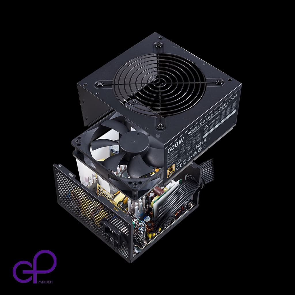 پاور کیس کولرمستر MWE 600 BRONZE – V2 با توان 600 وات — تصویر ۴