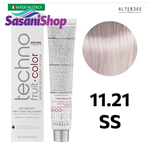 رنگ مو آلترگو (تکنو کالر) صدفی دودی فوق العاده روشن (11.21 SS) Superlightener Irish Ash
