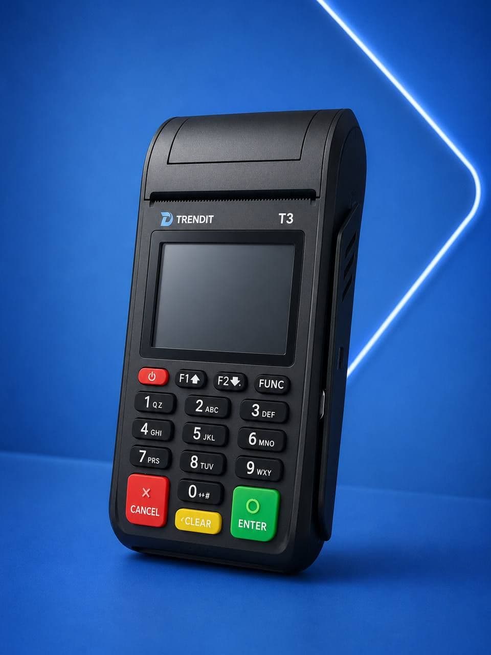 دستگاه کارتخوان سیار آکبند 4G Wifi مدل Trendit T3 سخنگو + کالا برگ