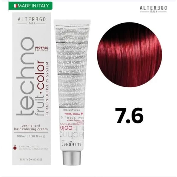 رنگ مو آلترگو (تکنو کالر) بلوند قرمز (7.6) Blonde Red Alterego (Techno Color) — تصویر ۲
