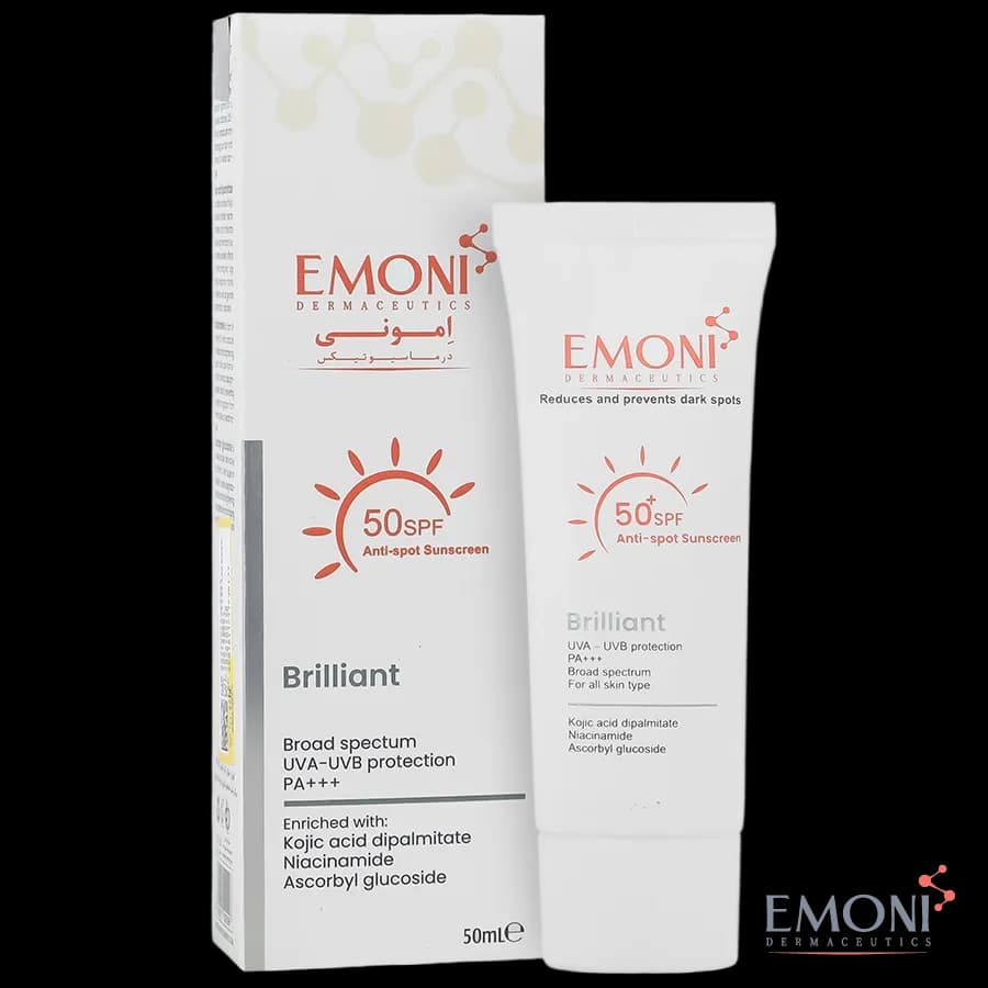 کرم ضد آفتاب ضد لک برلیانت SPF50 حجم 50 میلی لیتر امونی