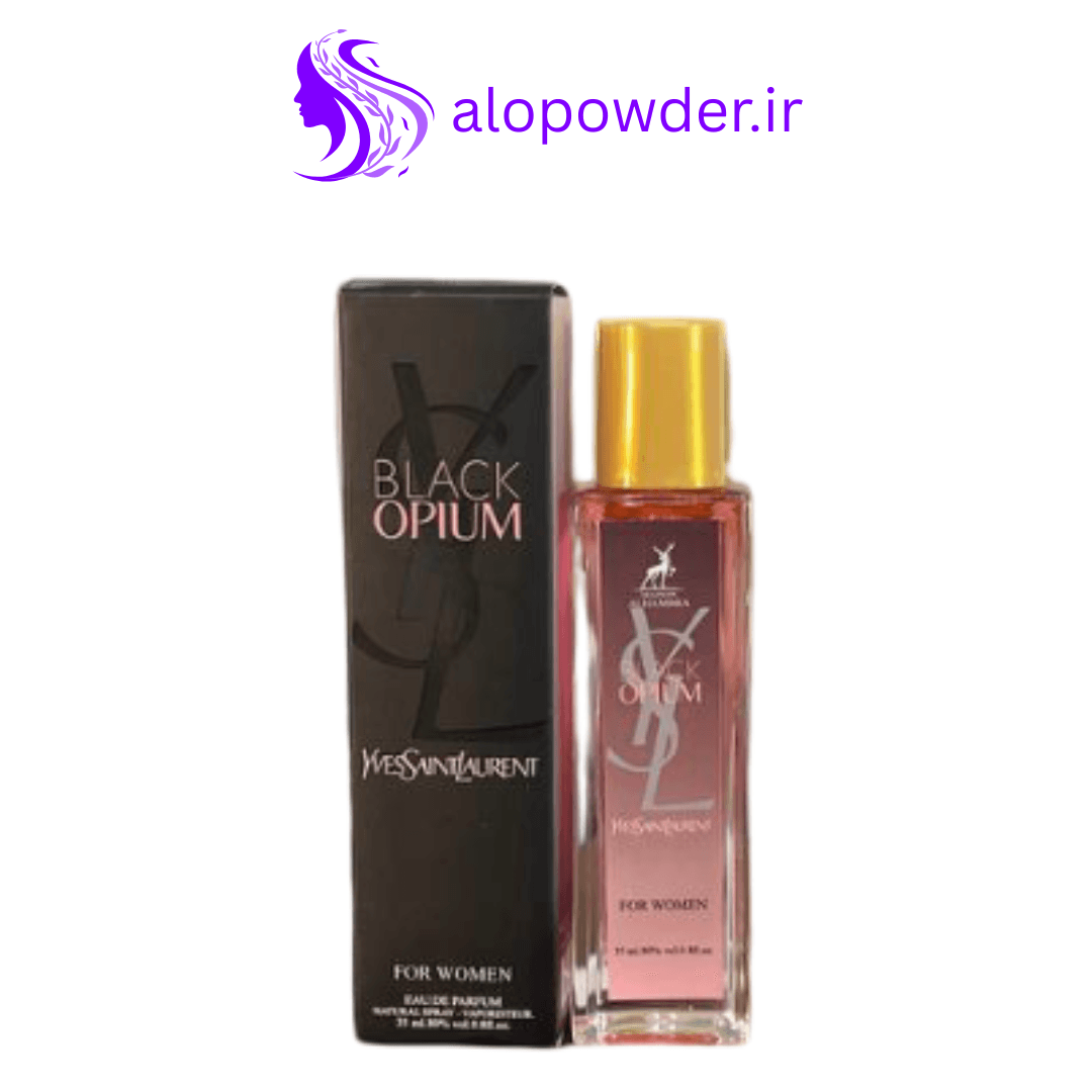 عطر ادوپرفیوم زنانه الحمبرا مدل بلک اپیوم حجم ۳۵ میل