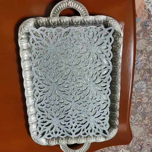 توسینی رومیزی مستطیل چرم اکلیلی طرح پاییز 20*30 — تصویر ۴