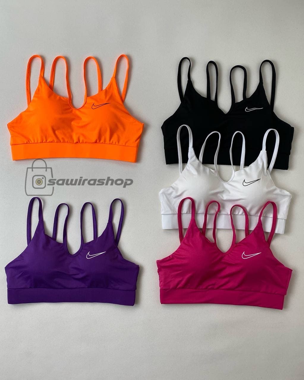 نیم تنه ورزشی دوبندی V زنانه نایک (Nike) - (کد: 1747) — تصویر ۲