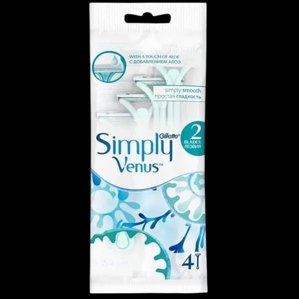 خودتراش ژیلت مدل Simply Venus Blue بسته 4 عددی