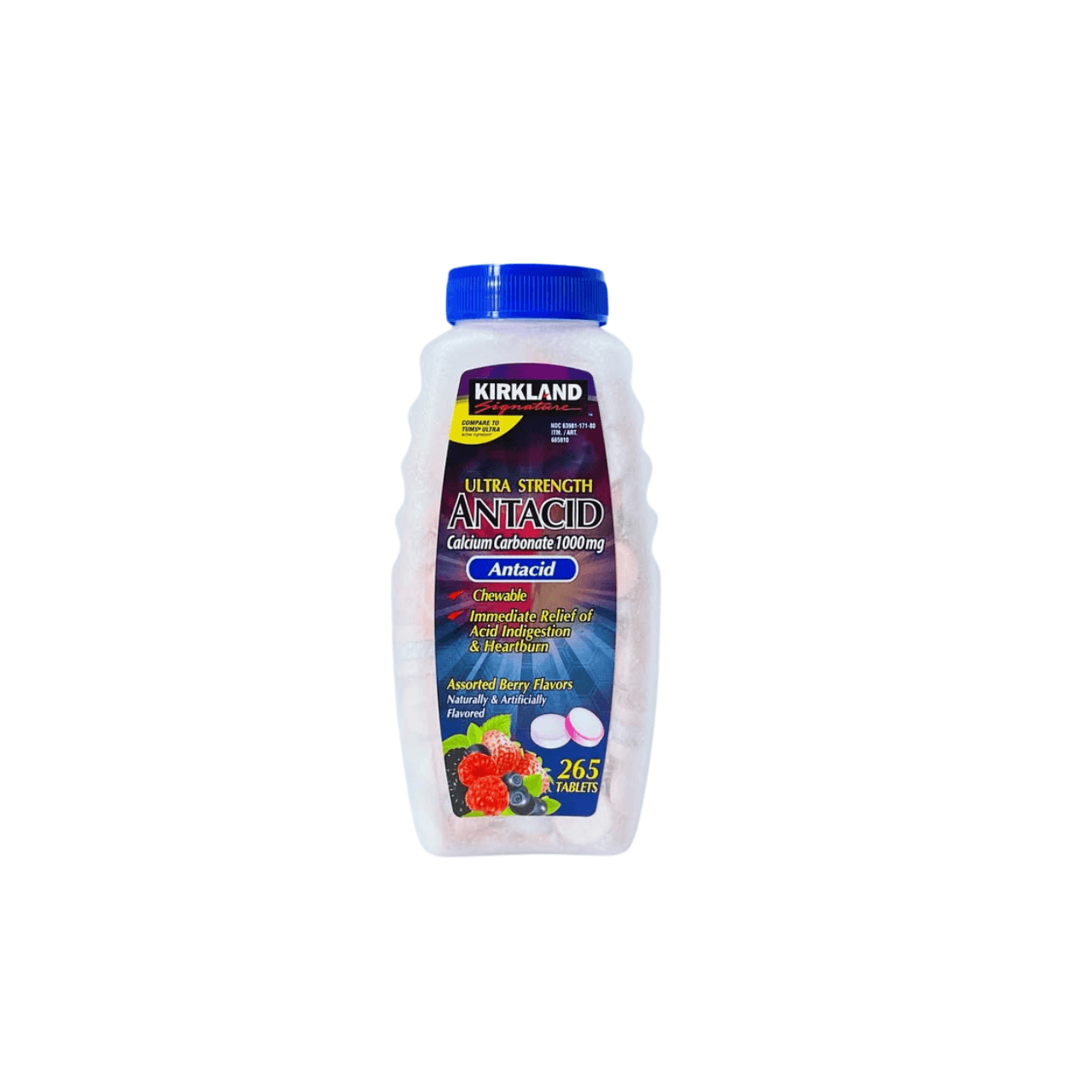 قرص آنتیاسید کلسیم کربنات کرکلند اولترا (تسکین سوزش و رفلاکس معده) Kirkland Signature Ultra Calcium Carbonate Antacid