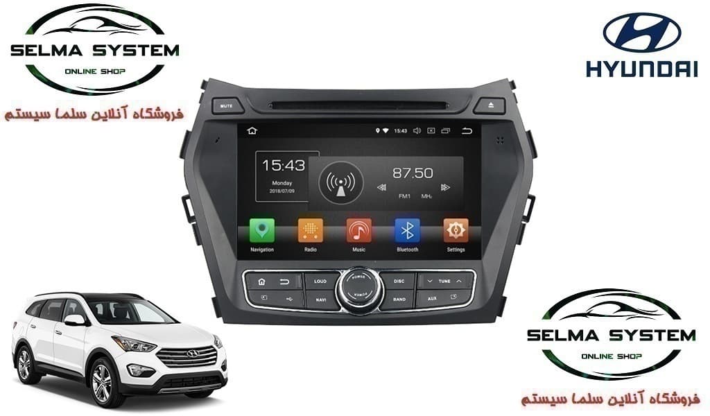 مانیتور فابریک هیوندای سانتافه Hyundai Santafe تسلا Tesla