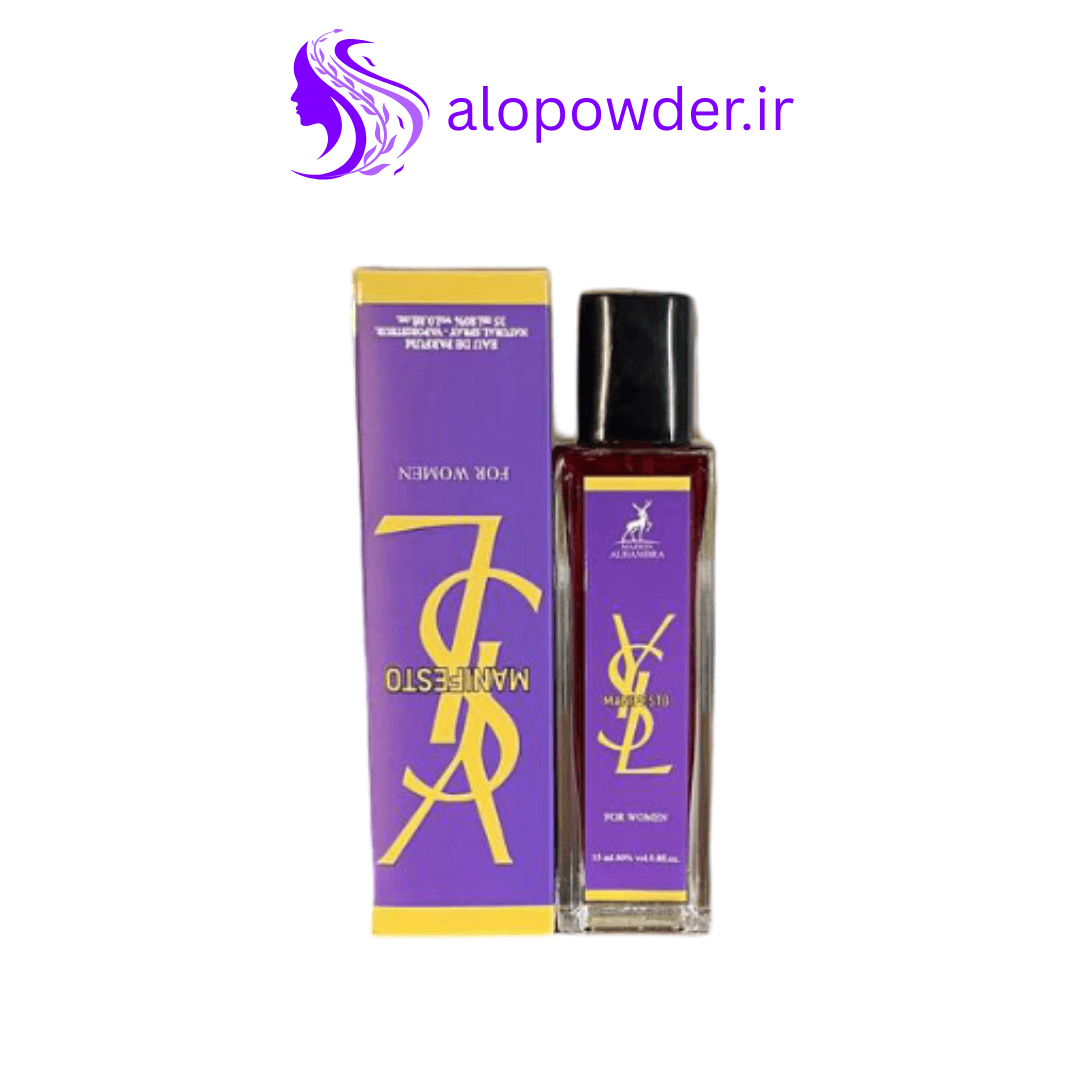عطر ادوپرفیوم زنانه الحمبرا مدل مانیفستو – ایو سن لوران Manifesto – Yves Saint Laurent حجم ۳۵ میل