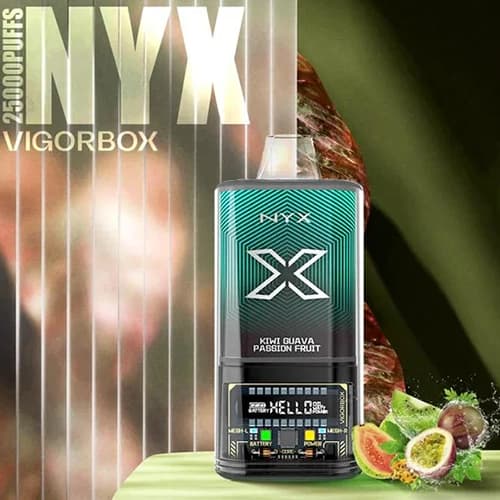 پاد یکبار مصرف 25000 پاف VIGORBOX طعم کیوی پشن فروت گواوا
