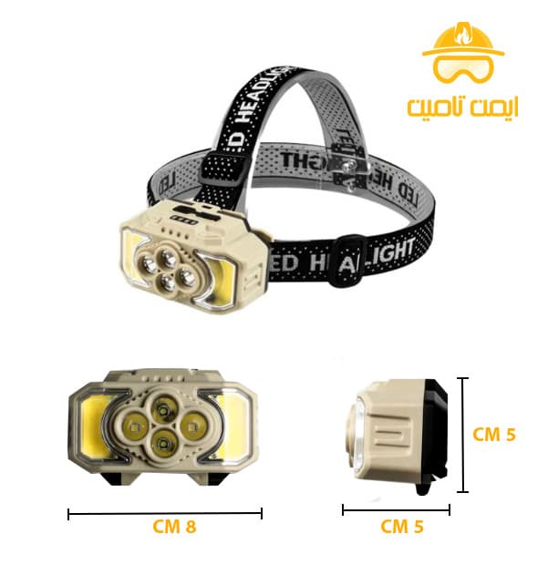 چراغ پیشانی HX-815 COB+4 led