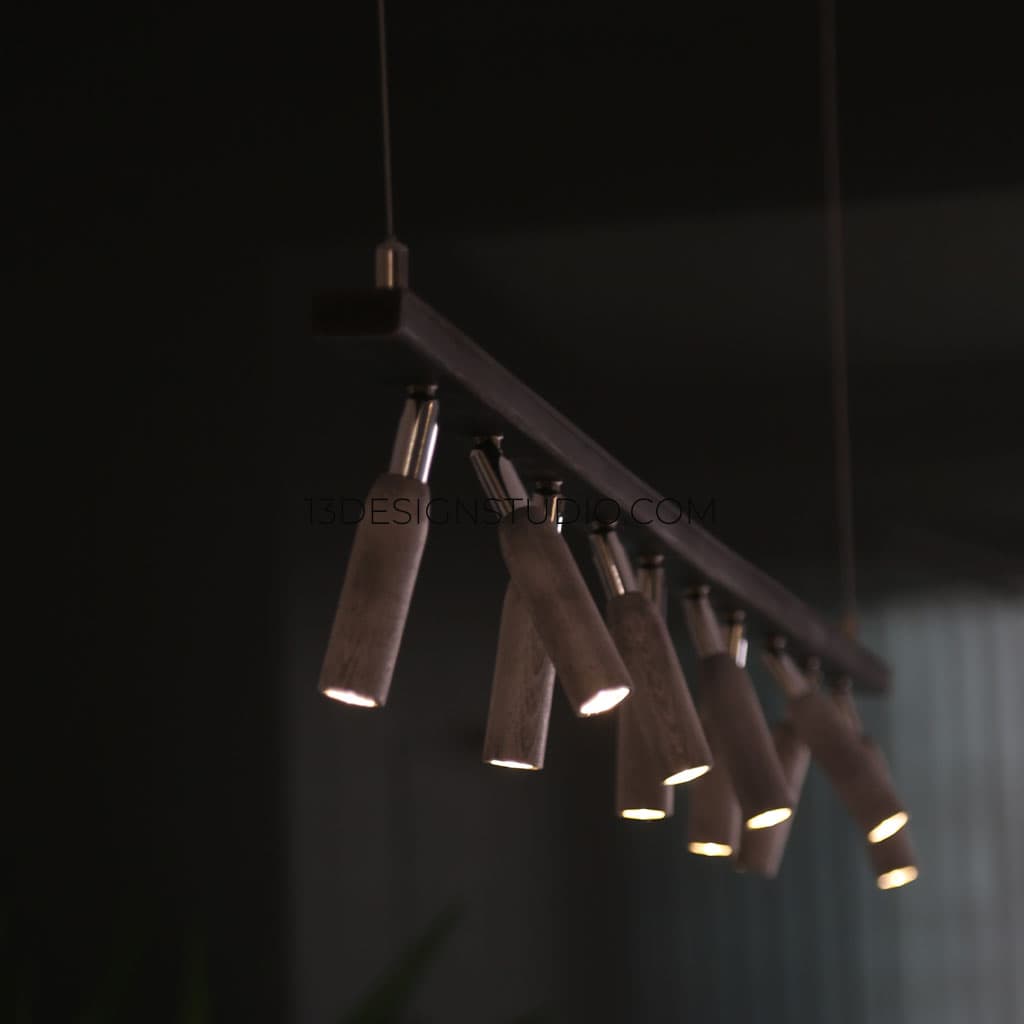 لوستر چوبی راما | نور متمرکز – کد 1384 — تصویر ۵