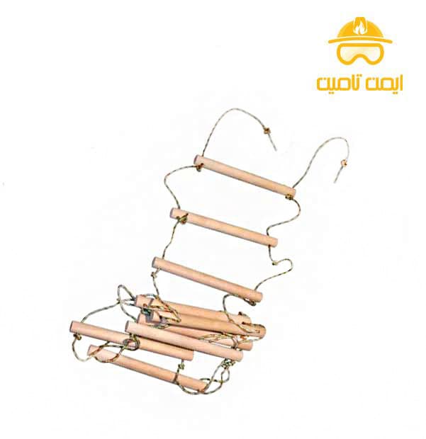 نردبان طنابی نجات و کوهنوردی چوبی (5 تا 20 متر)