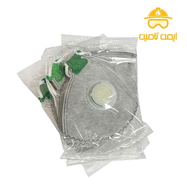 ماسک سوپاپ دار N99 FFP3 نانو اسکای پرشین گلف (بسته 12 عددی) — تصویر ۲