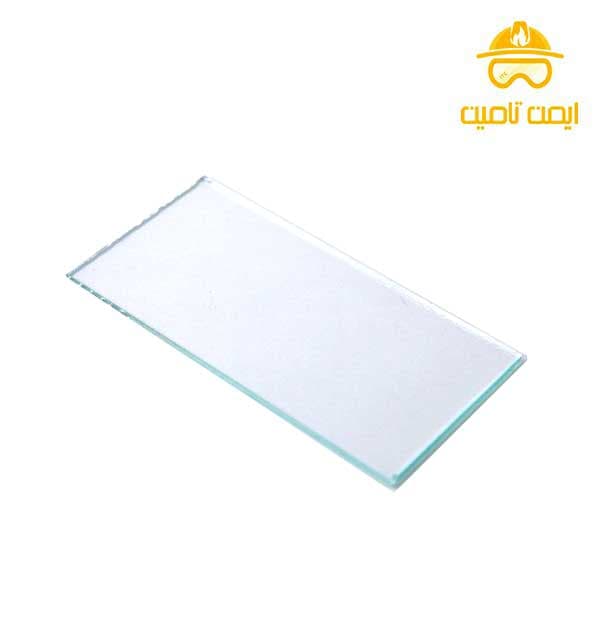شیشه ماسک جوشکاری سفید بی‌ رنگ 10×5 (بسته 100 عددی)