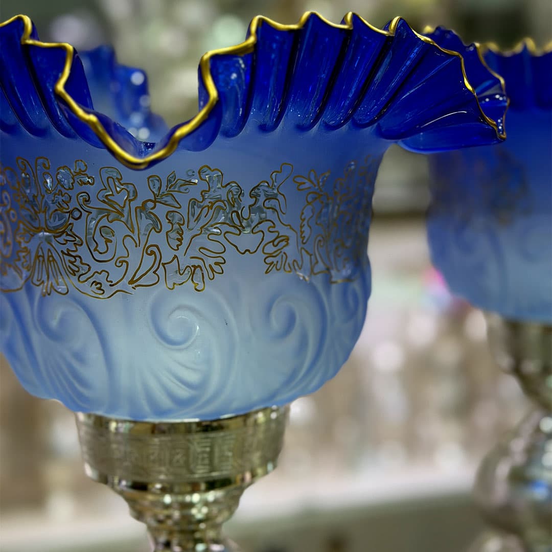 چراغ حباب کریستال آبی کد 8401639 — تصویر ۲