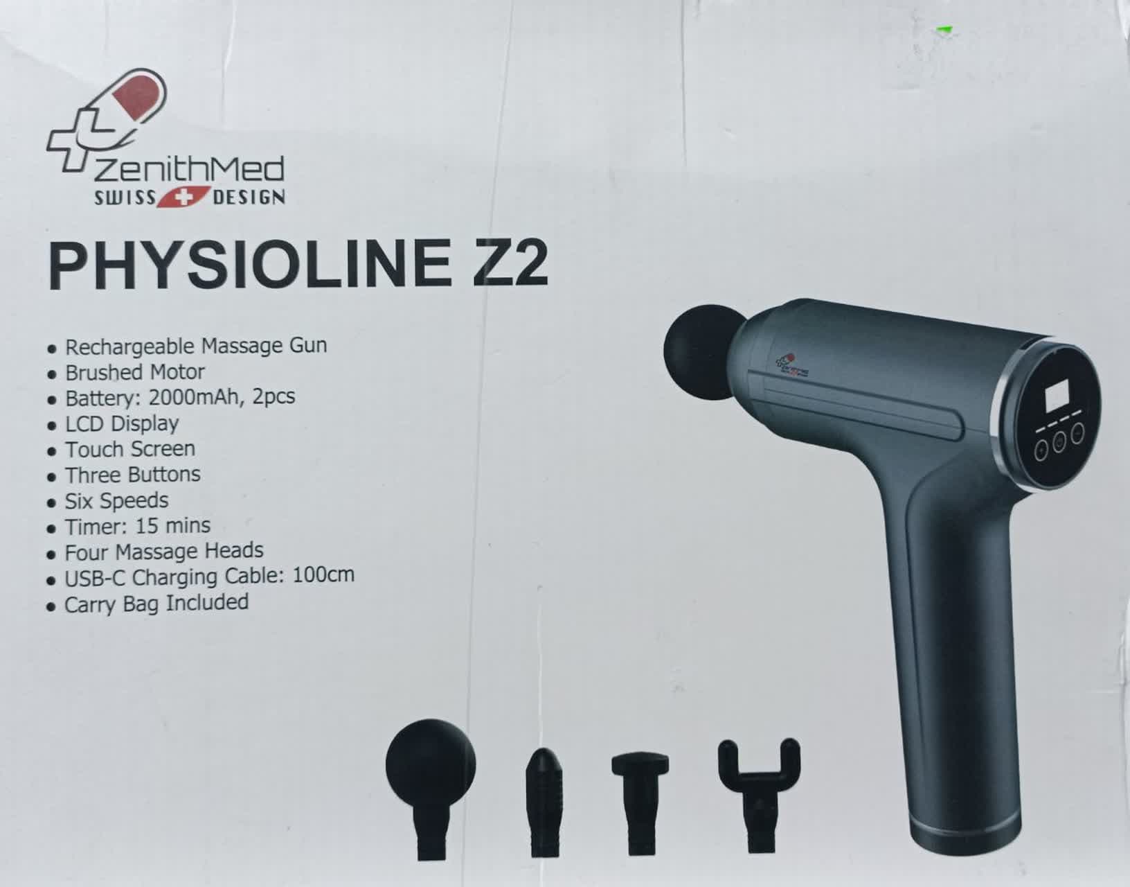 ماساژور تفنگی حرفه‌ای Zenithmed مدل Physioline Z2 | ماساژ عمقی عضلات