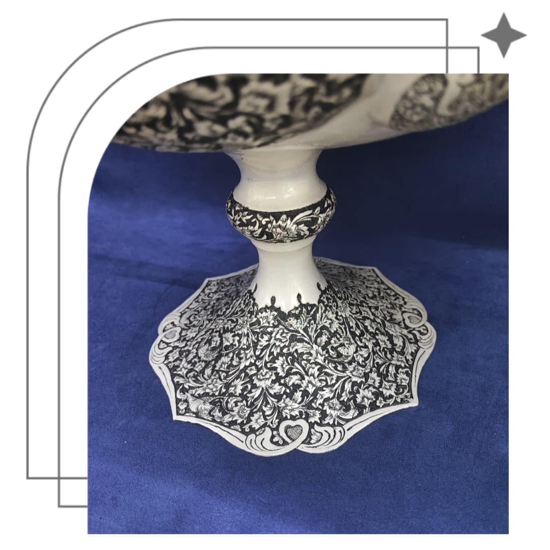 ظرف کشکول نقره سیاه قلم عیار 840 — تصویر ۵