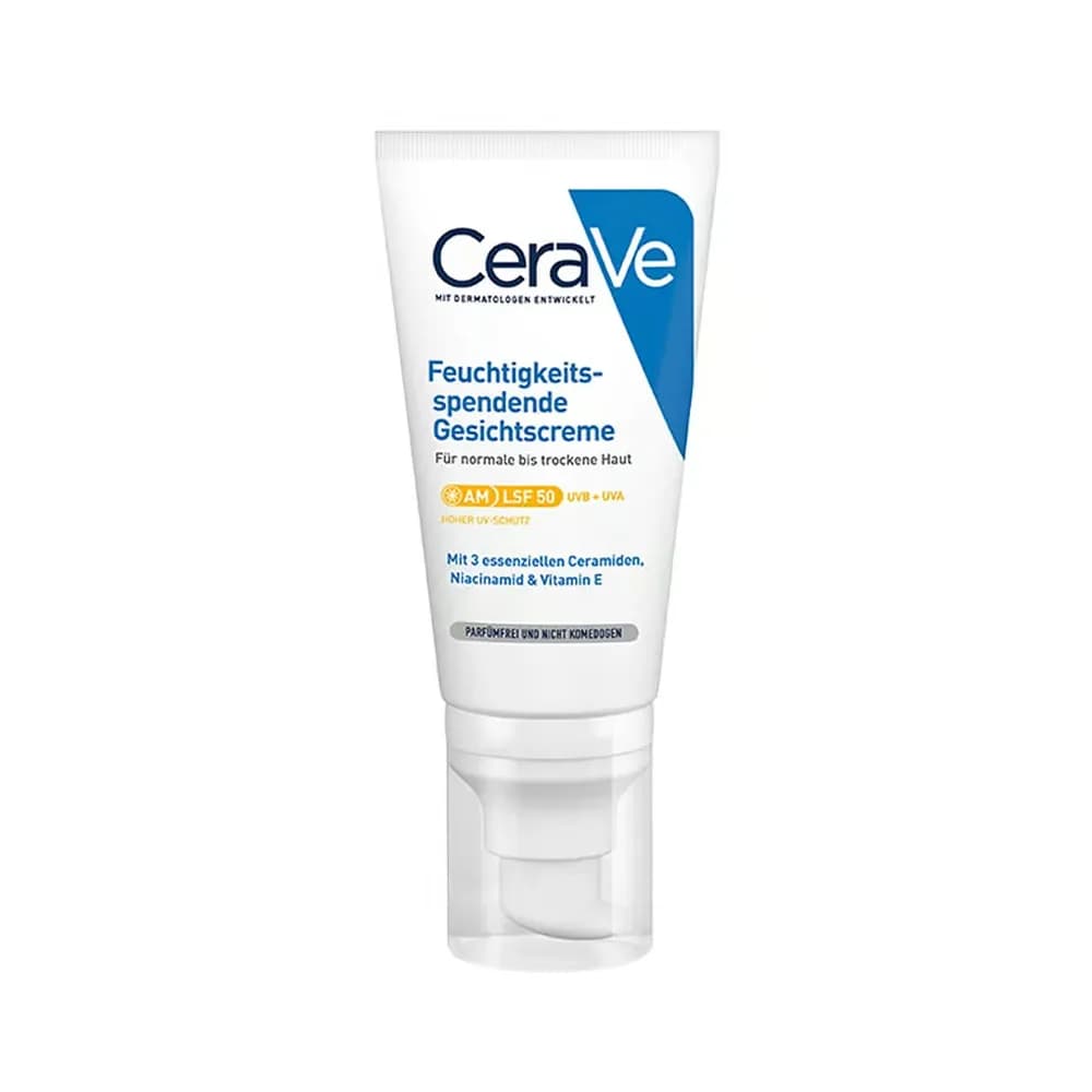 ضد آفتاب و مرطوب کننده و آبرسان روزانه سراوی Cerave حاوی SPF50+ و SPF25+ حجم 52 میل | پوست خشک و نرمال — تصویر ۳