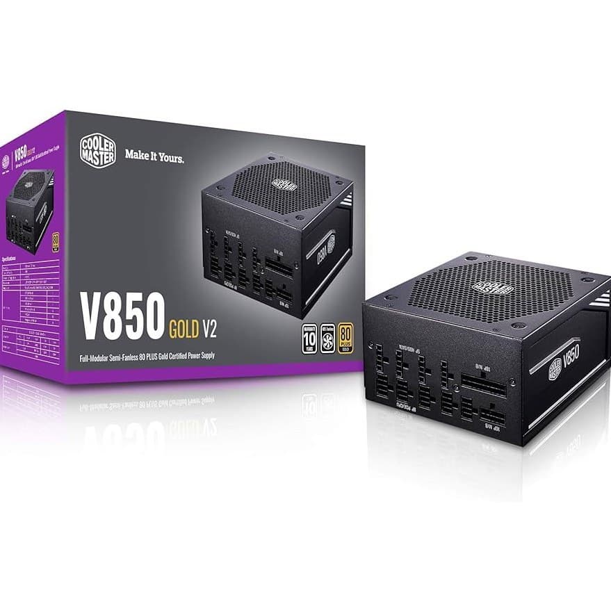 پاور کولر مستر 850 وات گلد، فول ماژولار (ونگارد) - Power Cooler Master V850 Gold-V2 Full-Modular 80 Plus Gold استوک