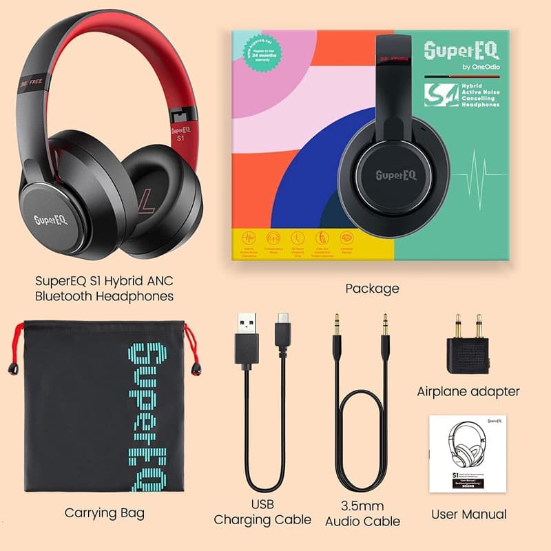 هدفون استودیویی بیسیم ONEODIO مدل SUPER EQ S1 — تصویر ۴