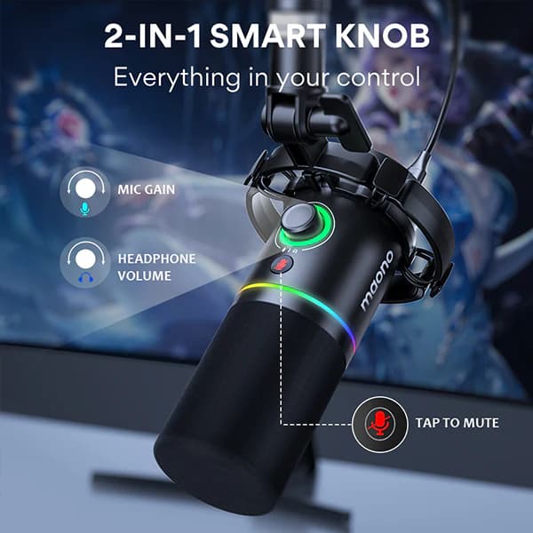 میکروفن USB استودیویی Maono مدل PD200X — تصویر ۵