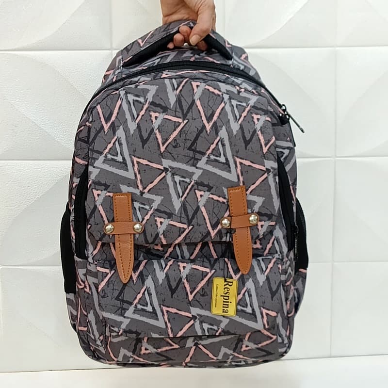 کیف مدرسه دخترانه مثلث طوسی Gray triangle — تصویر ۷