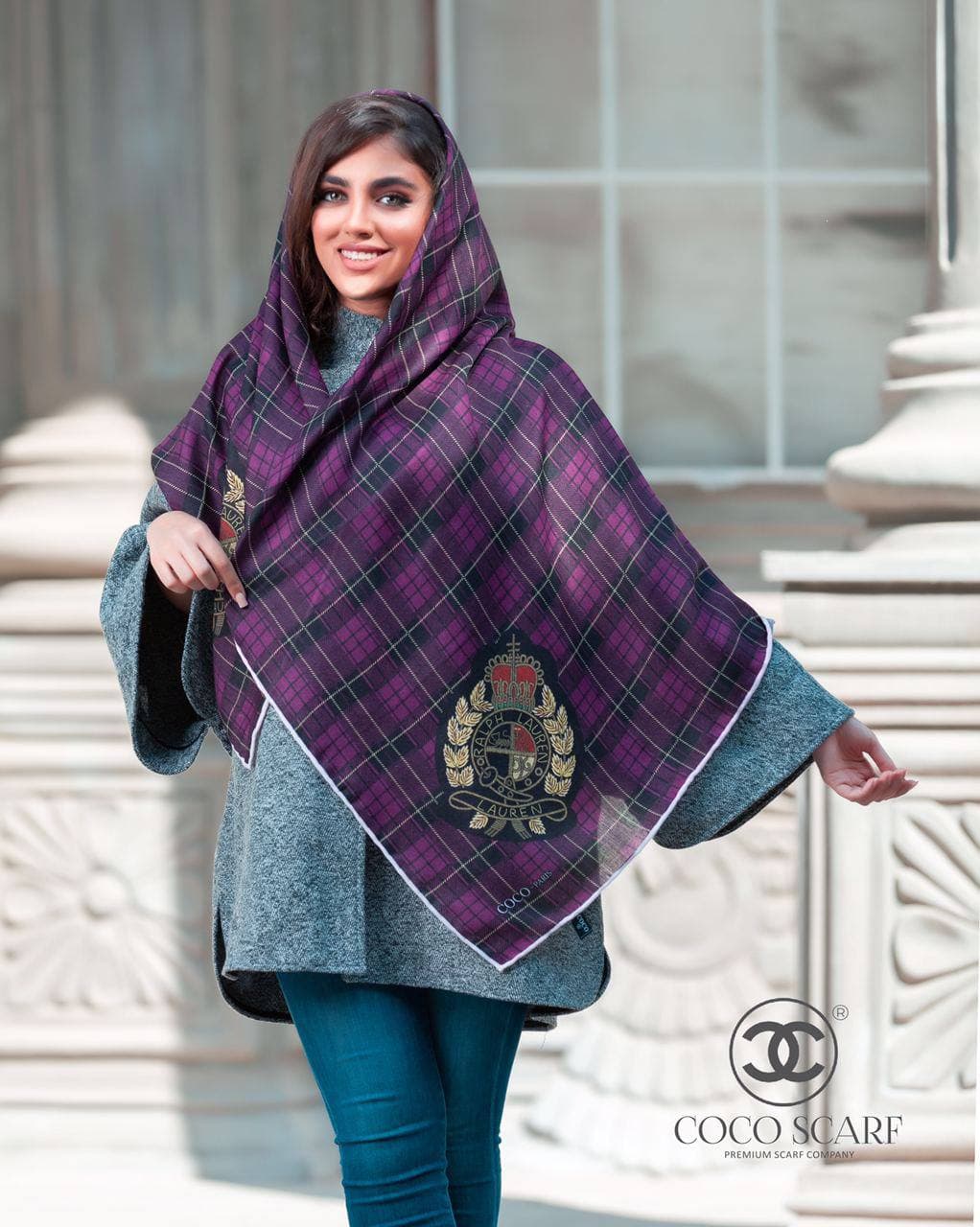 روسری ابریشم خاویار مجلسی مارکcoco chanel اعلاء دست دوز اورجینال sh-coco21