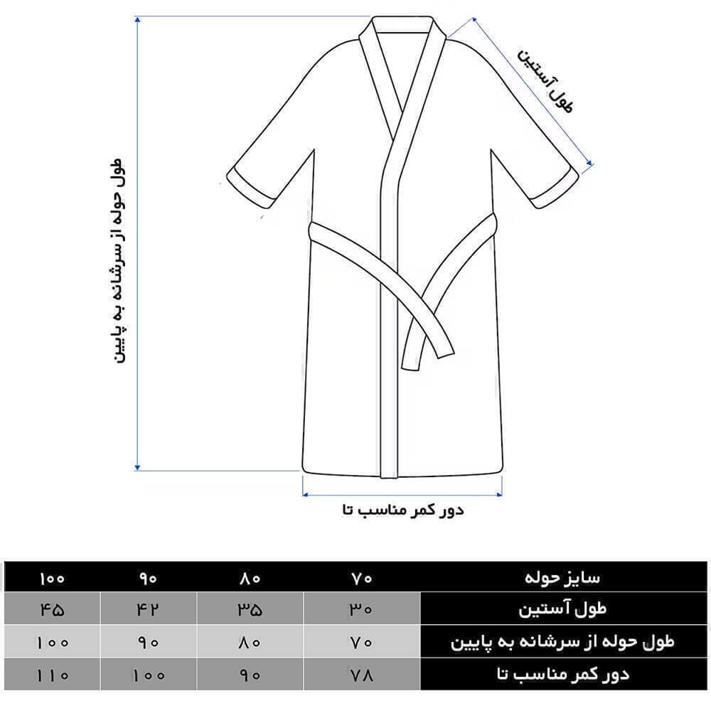 حوله تن پوش پالتویی کودک ماهان طرح توت فرنگی — تصویر ۸