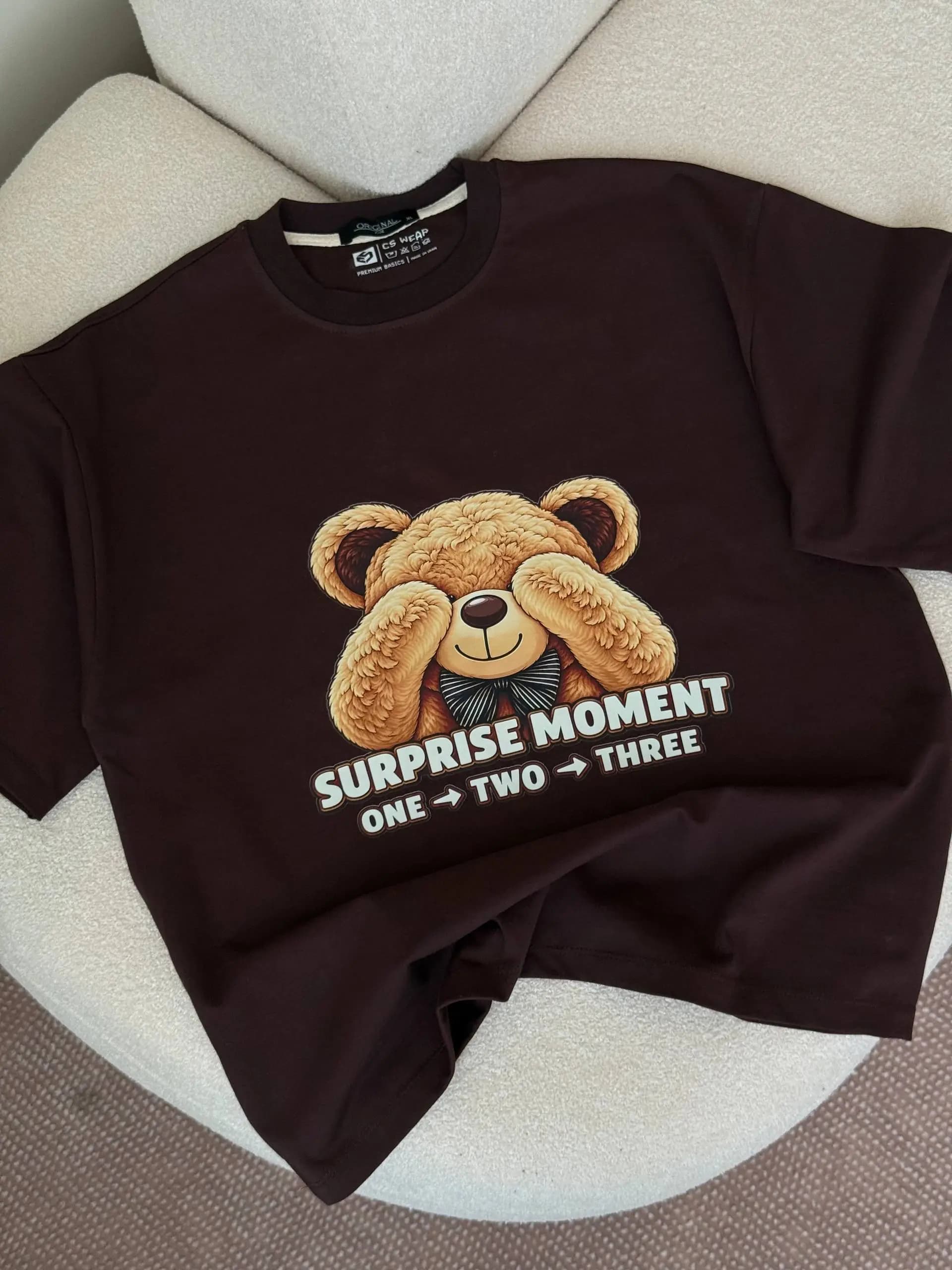 تیشرت ماکان طرح Surprise Teddy