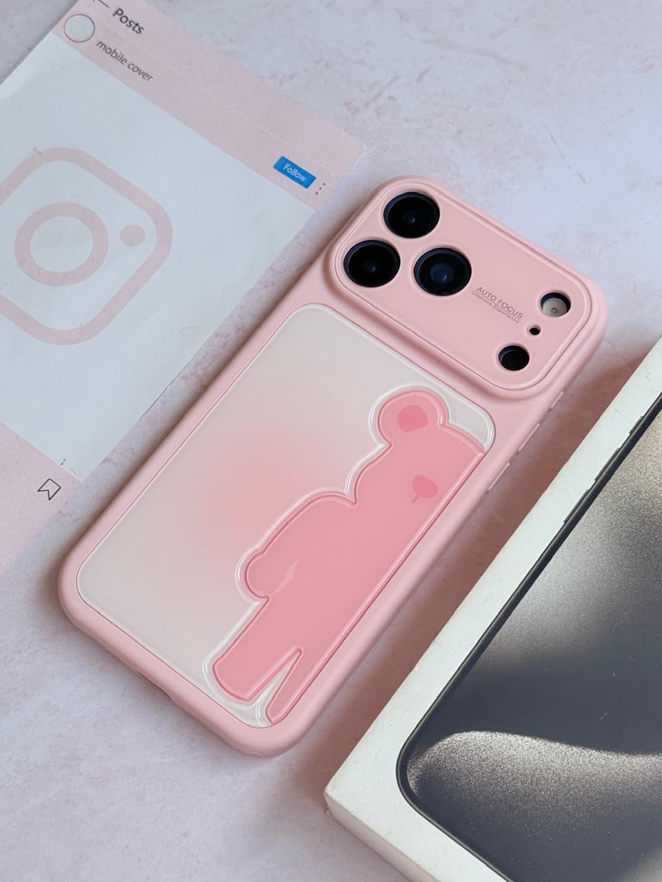 قاب گوشی مدل Kaws Lens دور سیلیکونی پشت قاب فول گلس مناسب آیفون