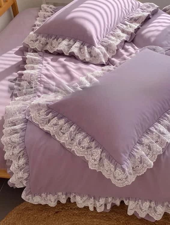 روتختی گیپوری جنس میکرو براش ساده (نخ پنبه) رنگ یاسی