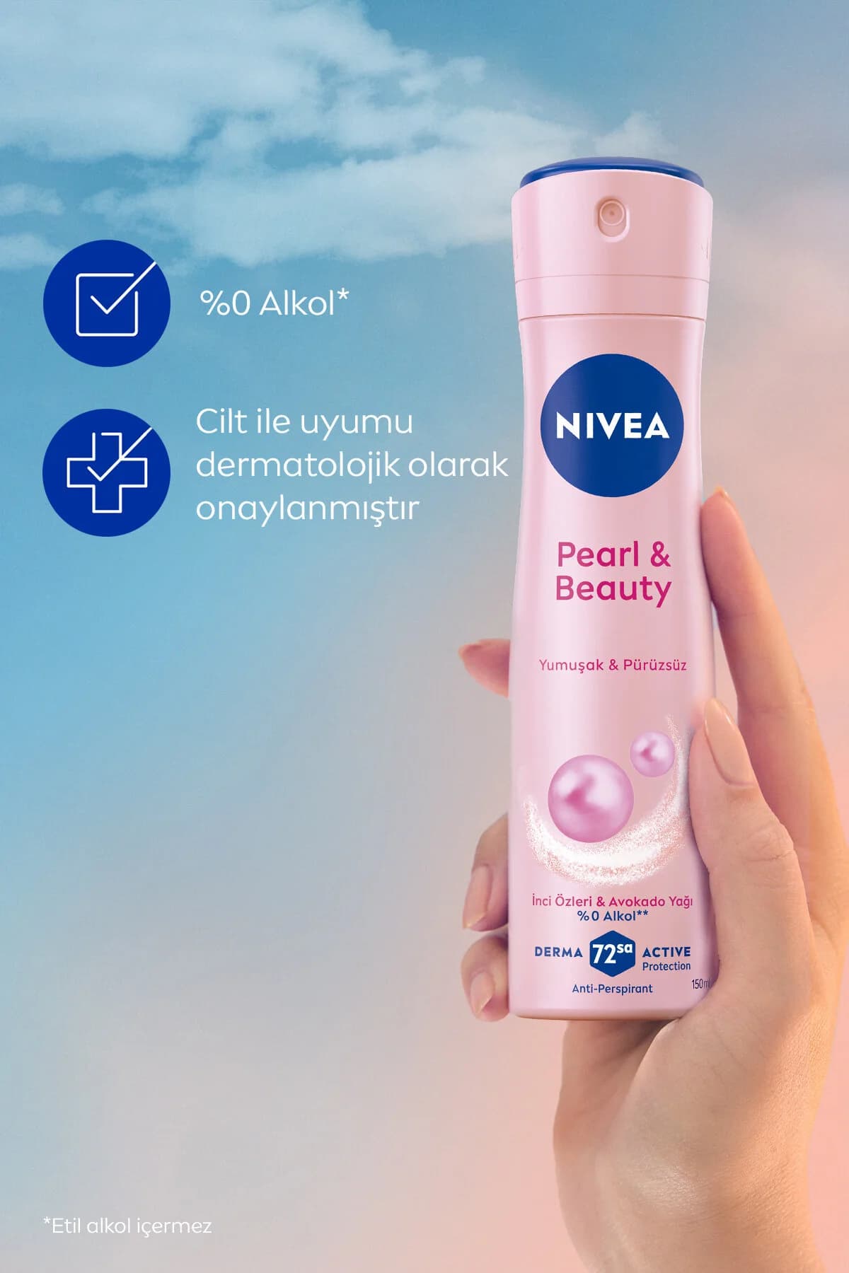 اسپری دئودورانت زنانه نیوآ NIVEA Pearl&Beauty، حجم ۱۵۰ میلیلیتر — تصویر ۶