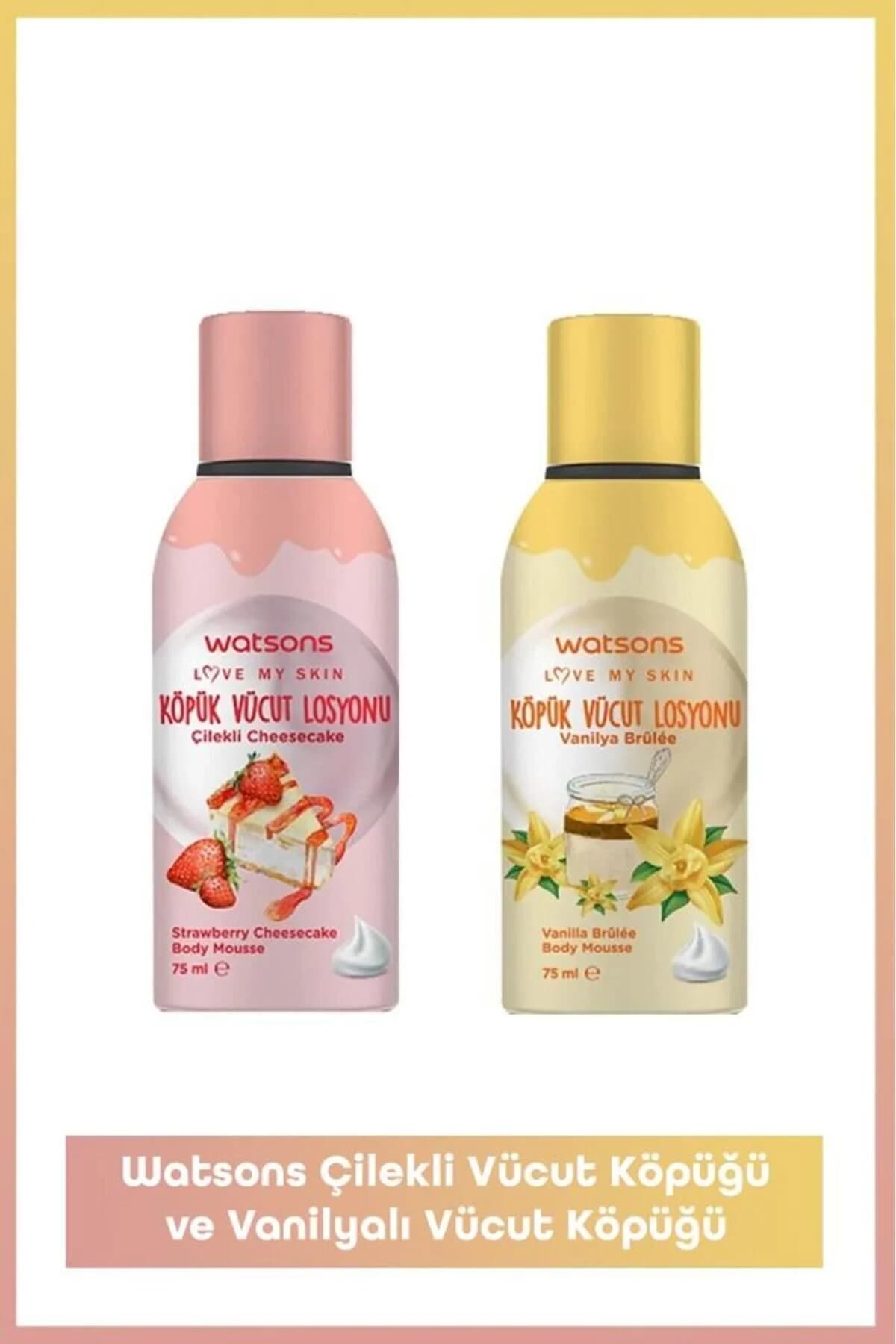 فوم بدن واتسونز Watsons با رایحه توتفرنگی و وانیل، مدل SETW618 75 ml