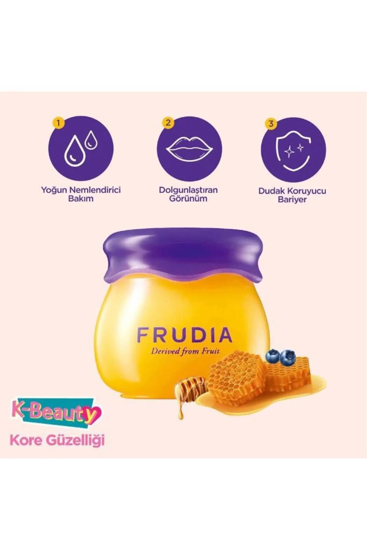 بالم لب مرطوبکننده بلوبری فرویدیا FRUDIA 10G سفید