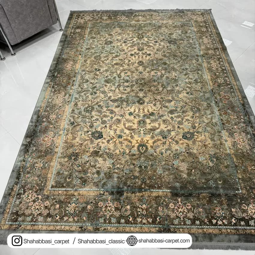 فرش ماشینی ونوس کد 1200169 خاکی — تصویر ۳