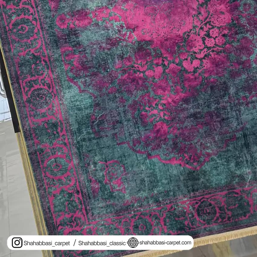 فرش کهنه نما کد 800511 بنفش — تصویر ۴