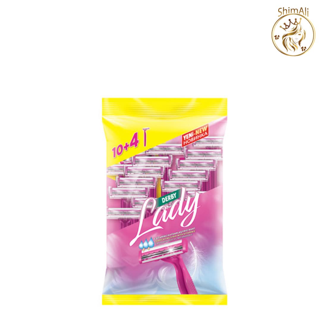 خودتراش دولبه مدل lady بسته 14 عددی دربی - لوازم آرایشی شیمالی