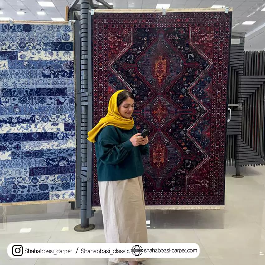 فرش سنتی کد 800149 زرشکی