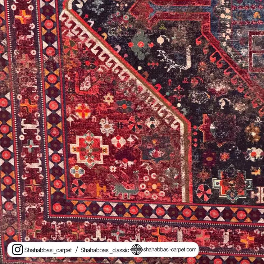 فرش سنتی کد 800149 زرشکی — تصویر ۴