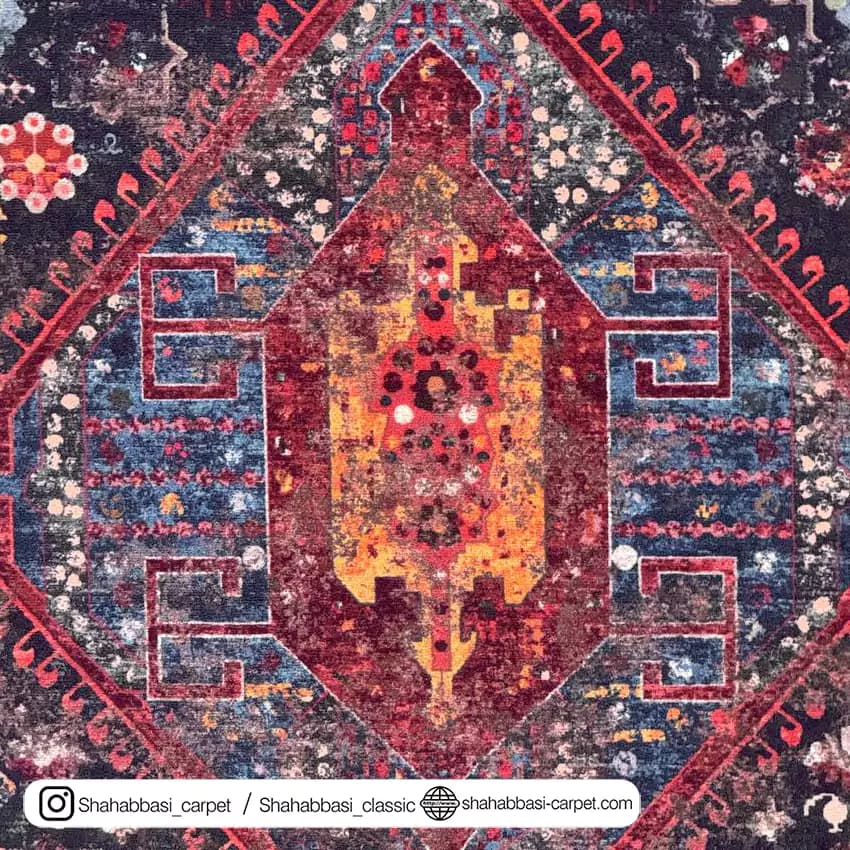 فرش سنتی کد 800149 زرشکی — تصویر ۳