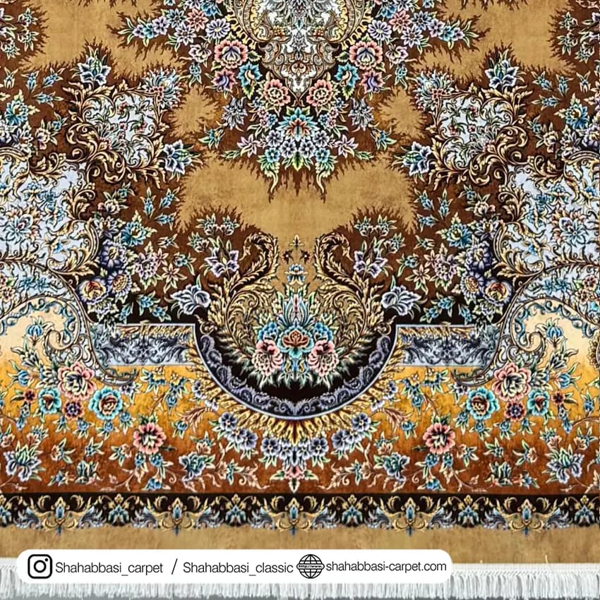 فرش ماشینی آفرینش کد 1500215 گندمی — تصویر ۴