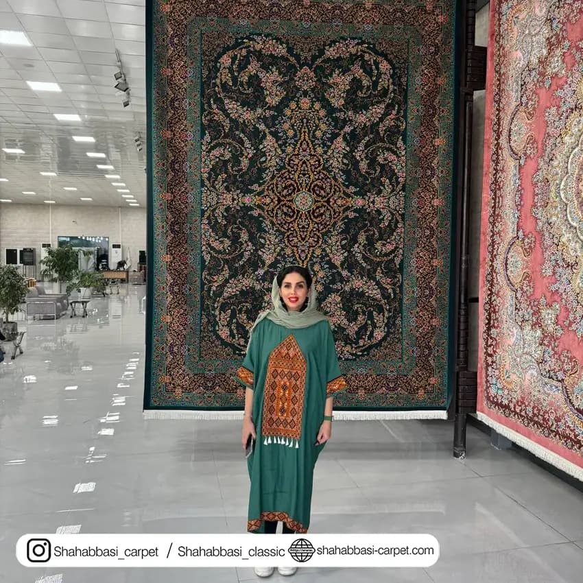 فرش ماشینی آفرینش کد 1500216 کله غازی