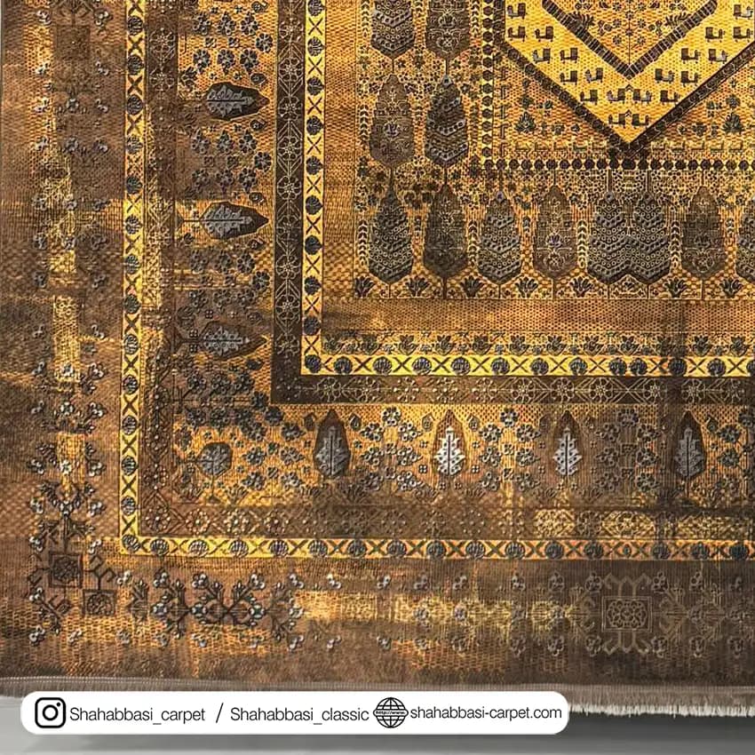 فرش 77 رج کد 77124 خردلی — تصویر ۴