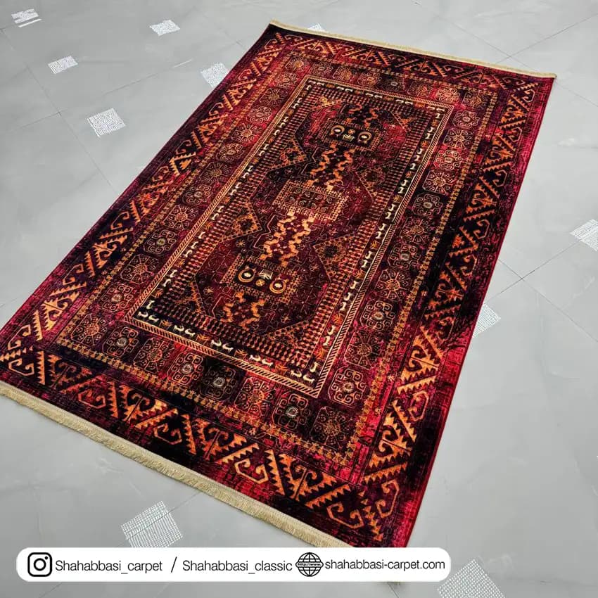 فرش سنتی کد 800201 زرشکی — تصویر ۲