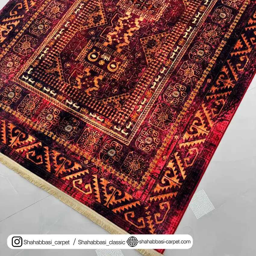 فرش سنتی کد 800201 زرشکی — تصویر ۳
