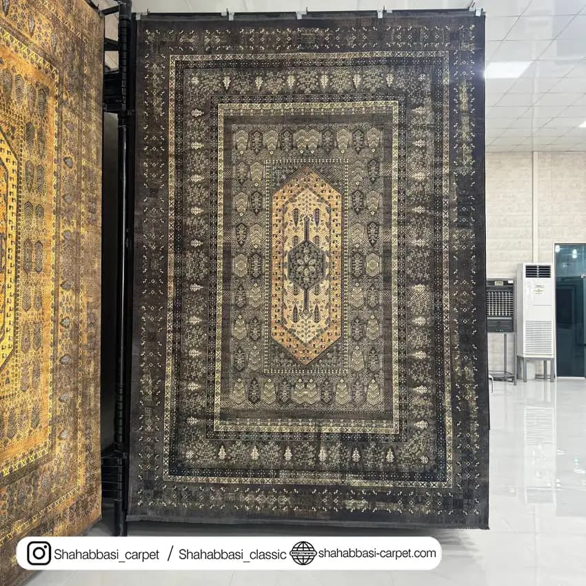 فرش 77 رج کد 77124 دودی — تصویر ۲