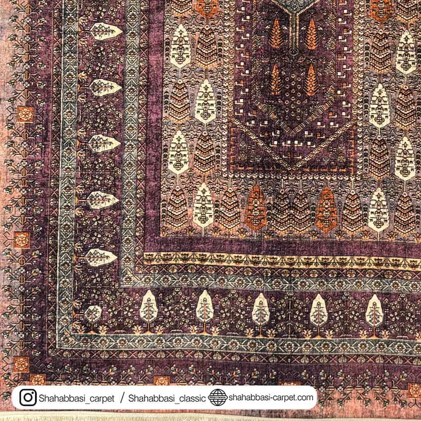 فرش سنتی کد 800199 بنفش — تصویر ۴