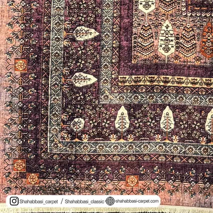 فرش سنتی کد 800199 بنفش — تصویر ۳