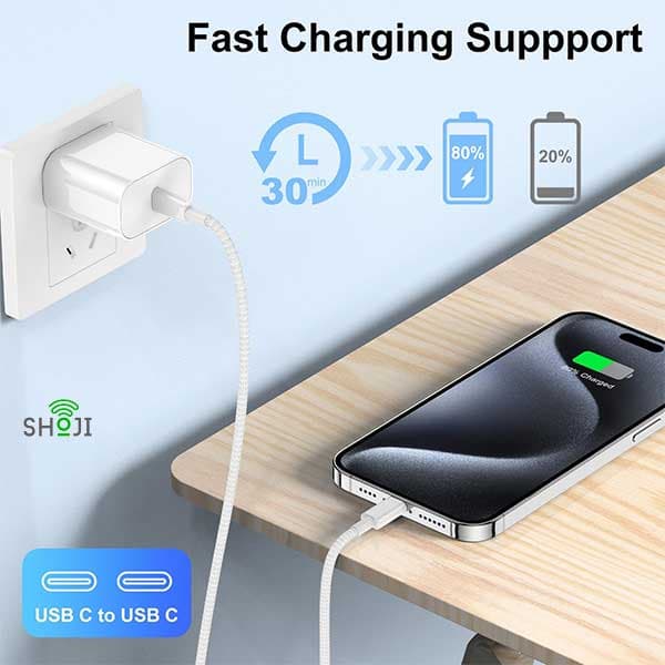 کابل شارژ 2 سر تایپ سی آیفونی SH-2020 — تصویر ۶
