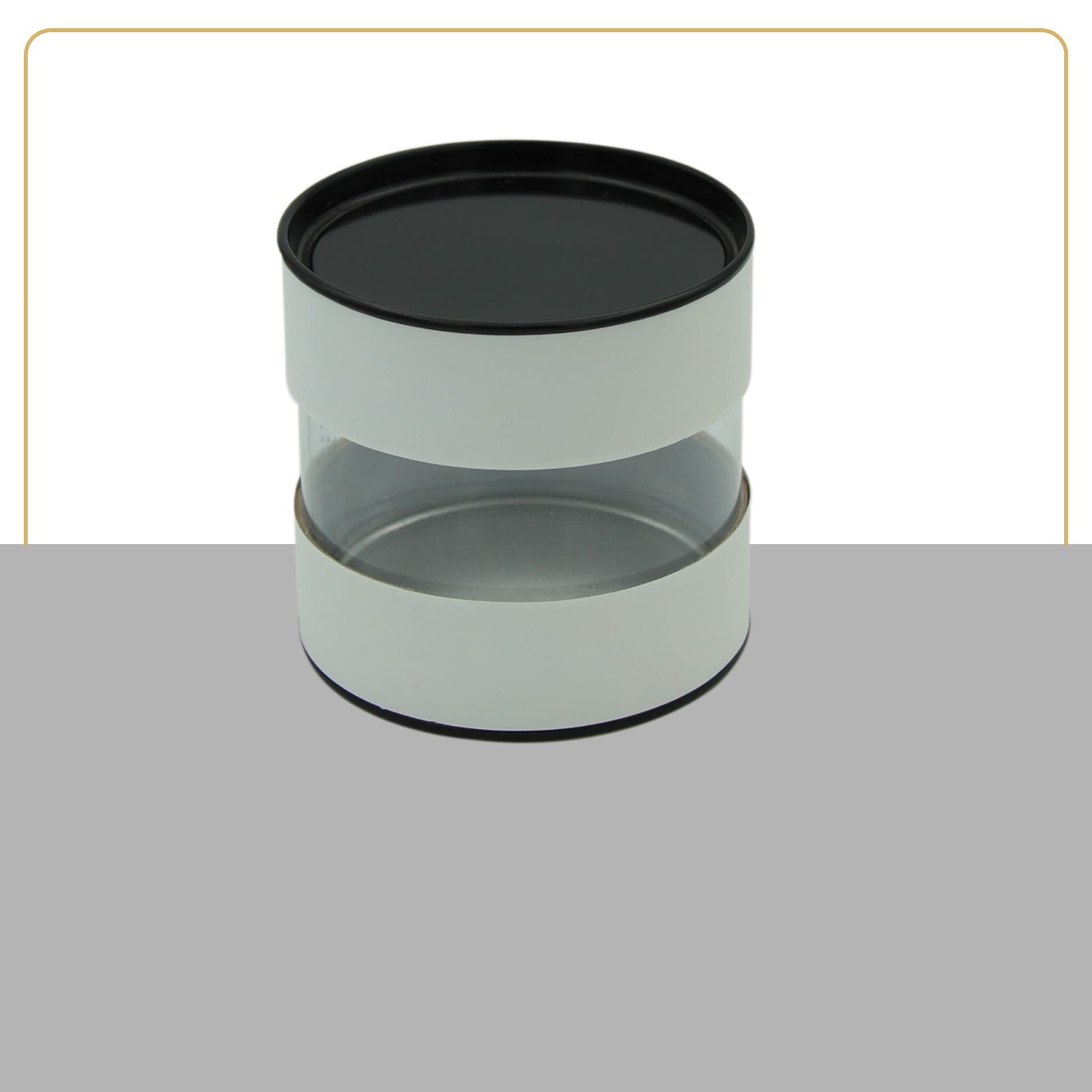 قوطی مقوایی- قطر 83 میلیمتر در ارتفاع 80 میلیمتر - ویترین دار